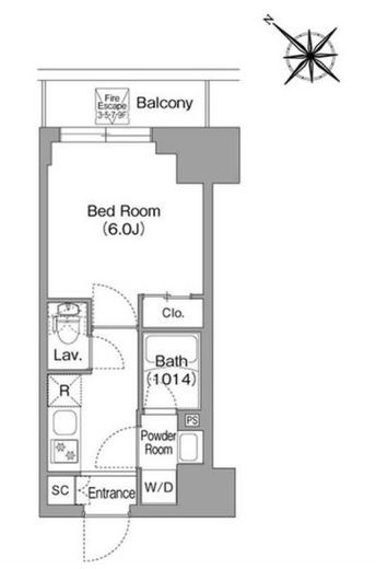 コンフォリア・リヴ横浜平沼 903 間取り図