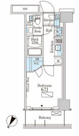パークアクシス横濱大通り公園 614 間取り図