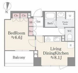 ボワエトワール立石 201 間取り図