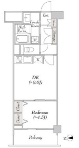 ミリアレジデンス大岡山 2階 間取り図