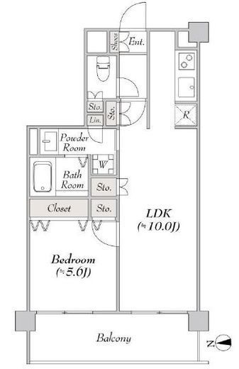 ミリアレジデンス大岡山 4階 間取り図