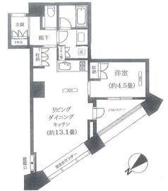 中目黒アトラスタワー 29階 間取り図