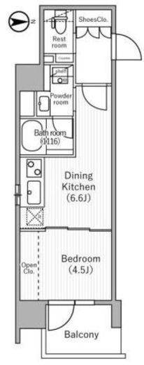 nido MOTOASAKUSA 502 間取り図