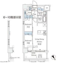 エル・セレーノ横浜 504 間取り図