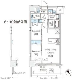 エル・セレーノ横浜 804 間取り図