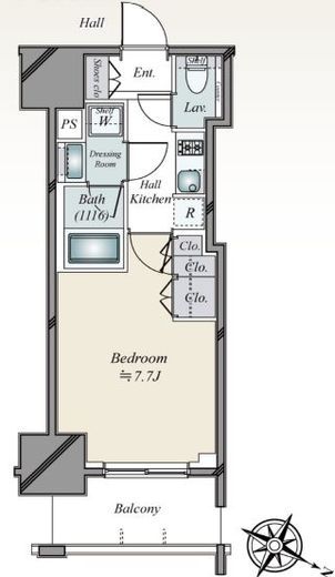 シティハウス東麻布 9階 間取り図
