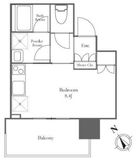 ブリリアタワー浜離宮 15階 間取り図