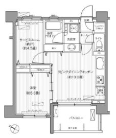 サンウエスト横浜 602 間取り図