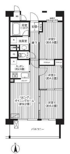 ピエス綱島 214 間取り図