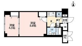 デュオ・スカーラ新宿 5階 間取り図