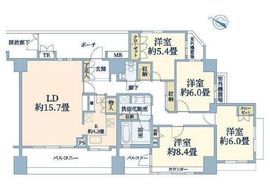 シャリエ神楽坂 14階 間取り図