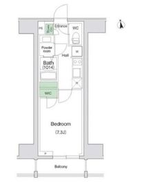 スタイリオ川崎 1503 間取り図