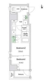 スタイリオ川崎 1501 間取り図
