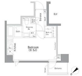 ザ・パークハビオ横浜東神奈川 902 間取り図
