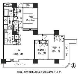 リバーポイントタワー 505 間取り図