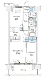 スカイグランデ津田沼 1012 間取り図