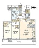 ザ・パークハウス晴海タワーズ ティアロレジデンス 36階 間取り図