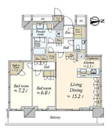 ザ・パークハウス晴海タワーズ ティアロレジデンス 36階 間取り図