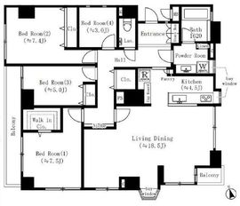 フォレスタ御苑前 401 間取り図