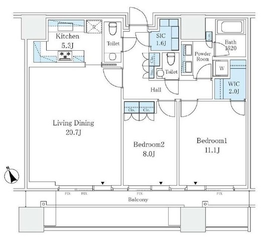 麻布台ヒルズレジデンスB 28階 間取り図