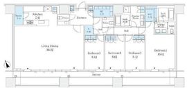 麻布台ヒルズレジデンスB 28階 間取り図