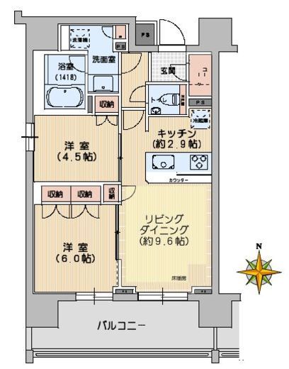 ベリスタ文京関口 5階 間取り図