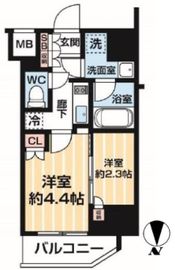 ARCOBALENO MINAMISENJU (アルコバレーノ南千住) 2階 間取り図