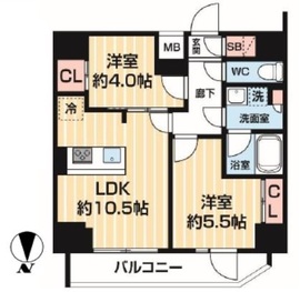 ARCOBALENO MINAMISENJU (アルコバレーノ南千住) 12階 間取り図