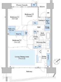 HARUMI FLAG SEA VILLAGE (晴海フラッグ シーヴィレッジ) 4階 間取り図