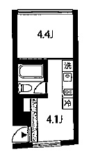 カトレ・コート 203 間取り図