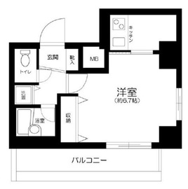 グランド・ガーラ麻布十番 8階 間取り図