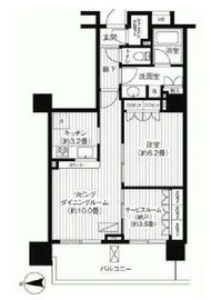 ル・サンクアイリスタワー 6階 間取り図