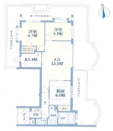 グランシャトレ目白台 6階 間取り図