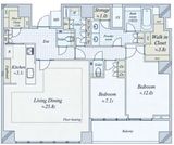 ザ・タワー横浜北仲 58階 間取り図