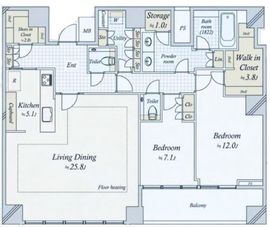 ザ・タワー横浜北仲 58階 間取り図