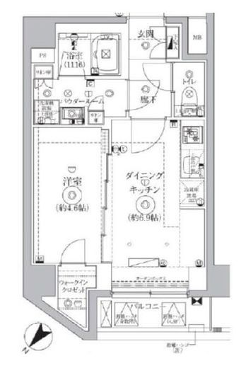 ジェノヴィア北池袋スカイガーデン 4階 間取り図