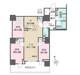 ザ・パークハウス戸塚フロント 8階 間取り図
