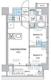 プレディアコート三軒茶屋 602 間取り図
