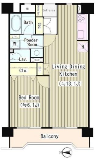 パルティーレ西落合 403 間取り図