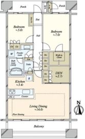 オーベル東陽町サウシア 20階 間取り図