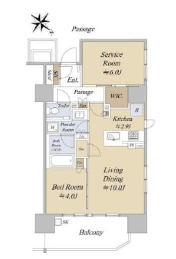 シティハウス巣鴨 12階 間取り図
