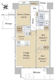シティハウス巣鴨 8階 間取り図