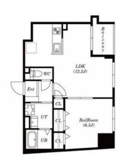 ステーションフロント浅草 5階 間取り図