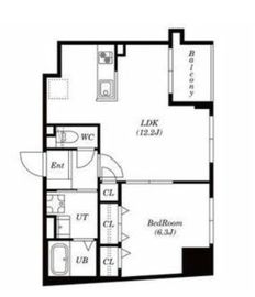ステーションフロント浅草 5階 間取り図
