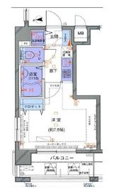 ラグジュアリーアパートメント三田慶大前 5階 間取り図