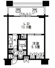 レジディア錦糸町 1203 間取り図