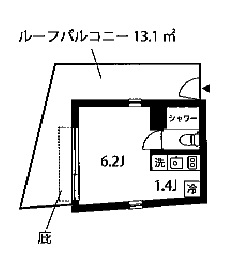 カトレ・コート 401 間取り図