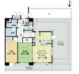 ライオンズシティ中野 6階 間取り図