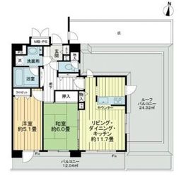 ライオンズシティ中野 6階 間取り図