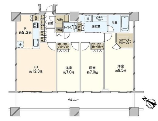 アウルタワー 46階 間取り図